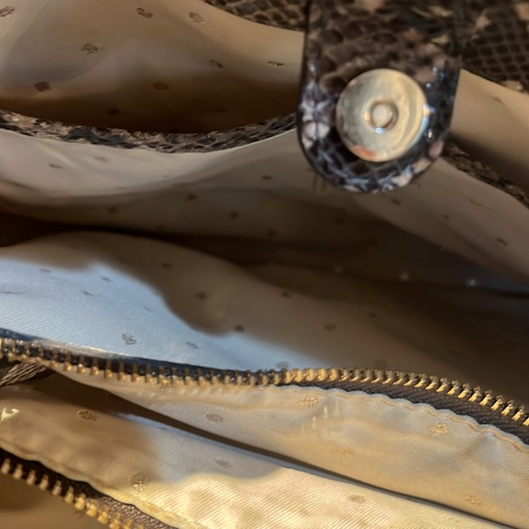 KATE SPADE Gold Coast Maryanne quilted snake print chain strap handbag purse - Picture 5 of 8